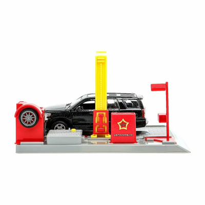 Игрушка автосервис пластик свет-звук 21 см tahoe-bk  красный Технопарк SERVICE-17PL-THE 1